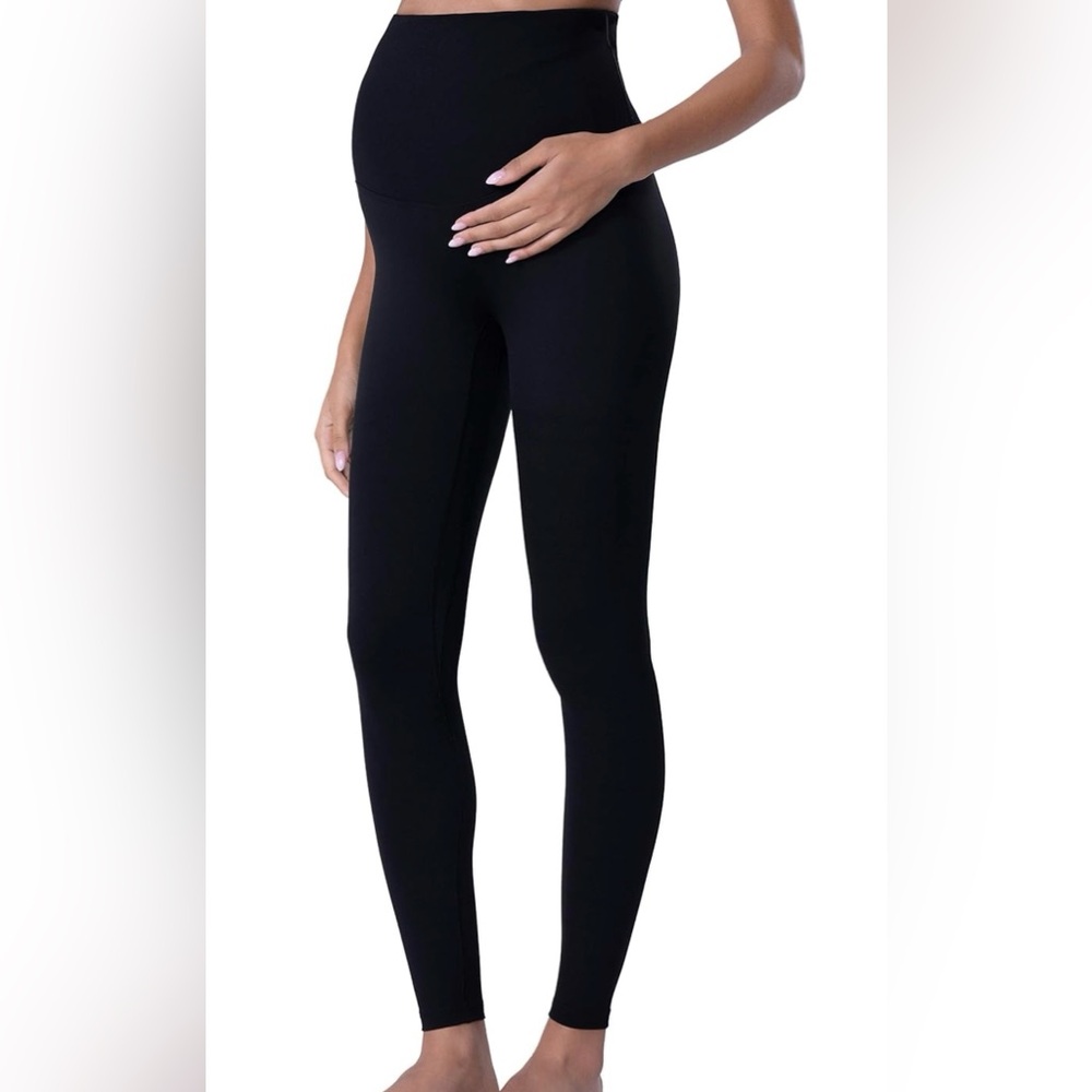 Maternity Clothes Best  Pregnancy Postpartum Leggings Over The Belly Active Wear - Picture 4 of 7